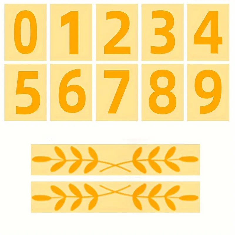 Number + Leaf Stickers Letter Box Door Number - Temu