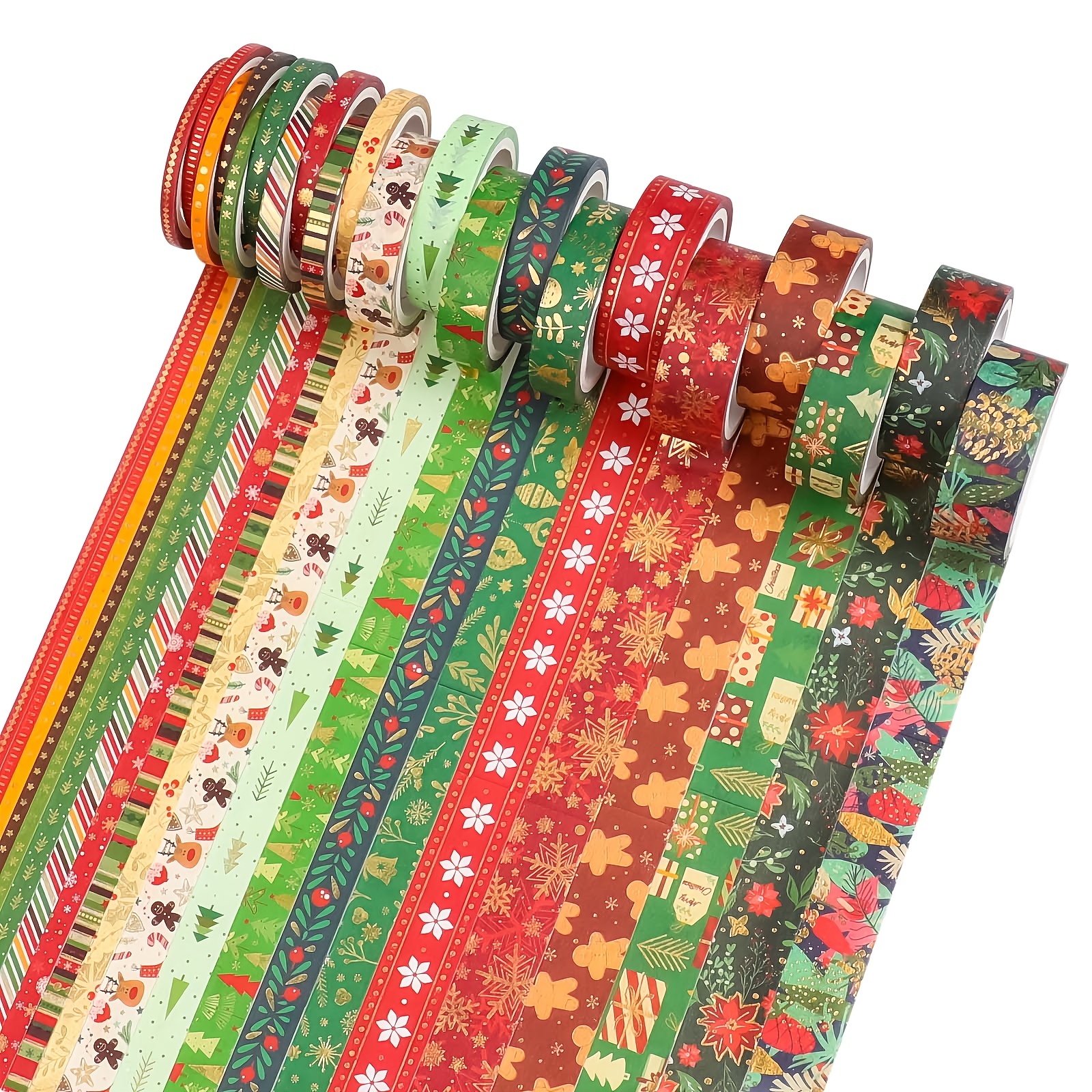 24 Rolls Adhesive Tapes scrapbook tape washi holiday washi tape Christmas