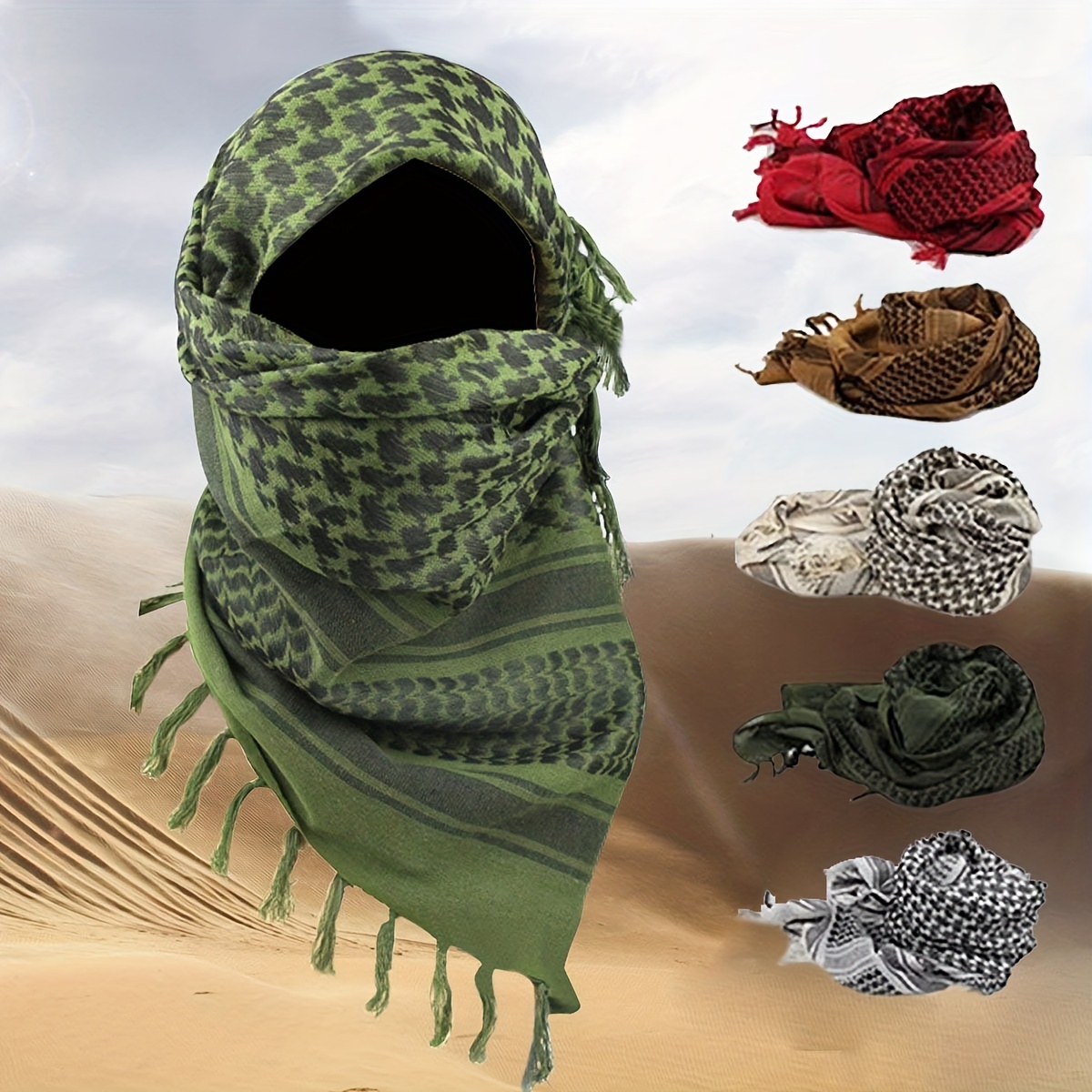 Military Arab Tactical Desert Army Shemagh Keffiyeh Scarf Wrap