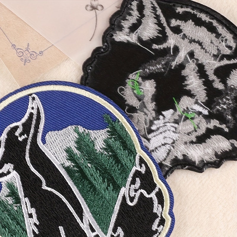 Wolf Head Embroidery Patch Diy Iron on Clothing Repair - Temu