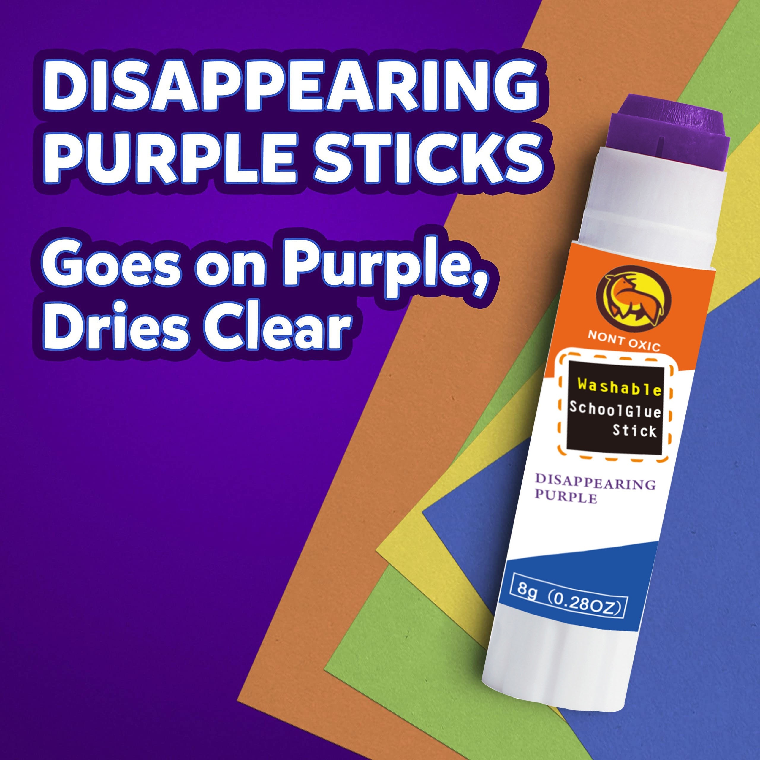 Vanishing Purple School Glue Sticks, Washable, For Home & Classroom &  Office, Each - Temu