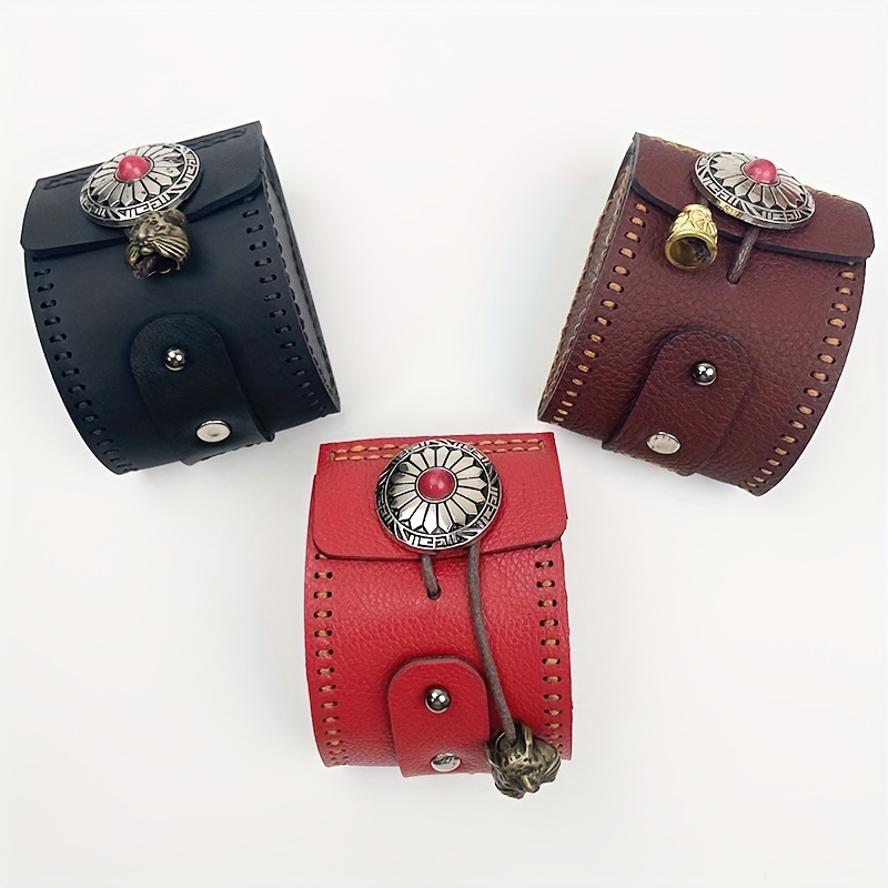 Outdoor Slingshot Pouch Durable Pu Leather Magnet Belt Bag - Temu