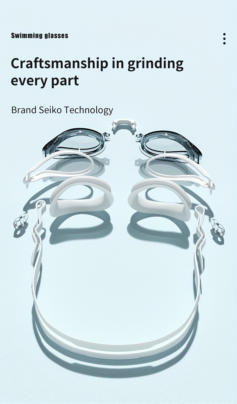 YUKE High-Definition Swimming Goggles, Waterproof Anti-Fog PC Material, Universal Fit for Adults, Unisex Design for Men and Women