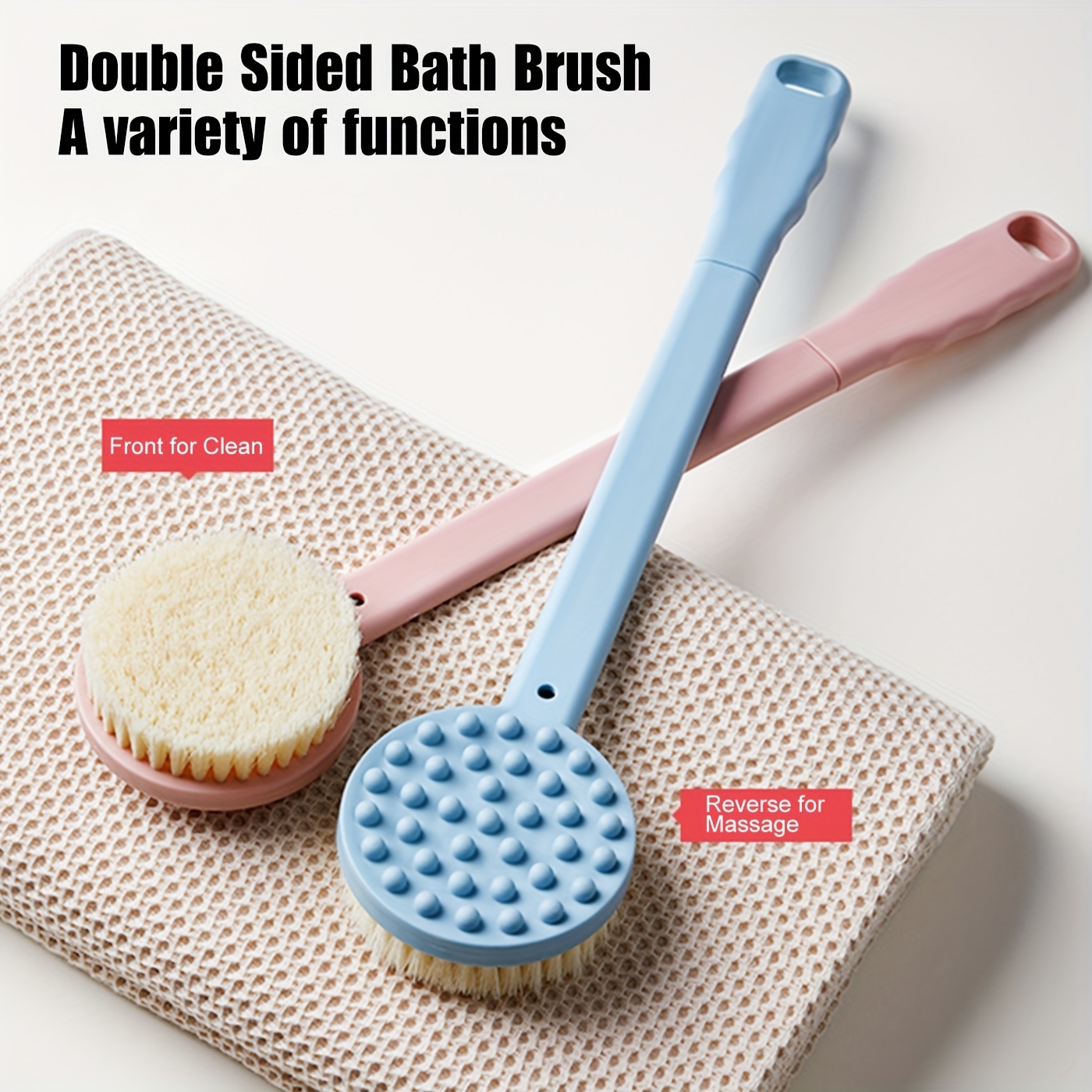 Shower Cleaning Bath Brushes Body Scrubber Silicone Double-sided Use  Massage Relax Bath Shower Brush Cleaner Cleaning Tool - AliExpress