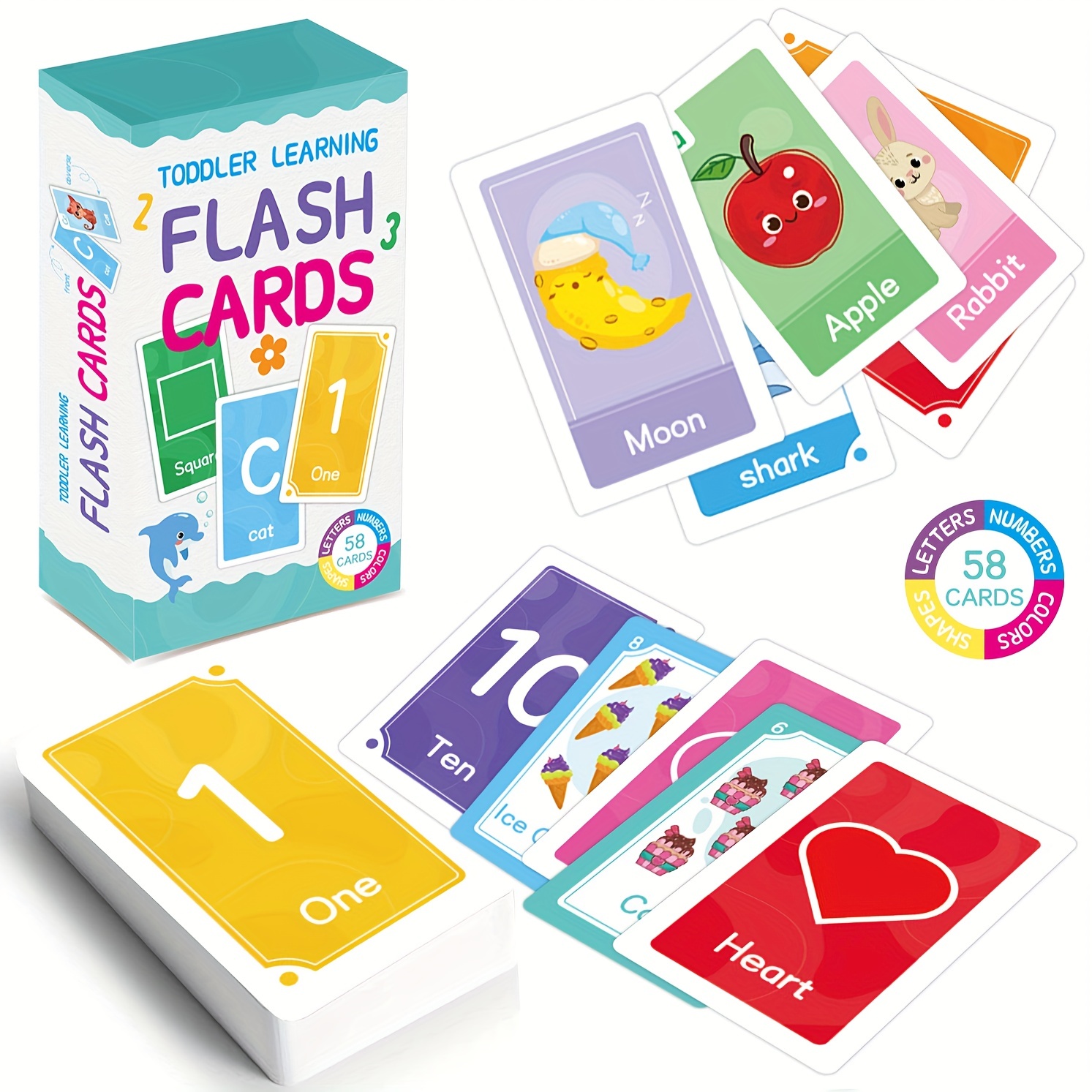 Carte Flash D'apprentissage Pour Tout-petits, Jeu De Mots À Vue, Jouet  D'apprentissage Éducatif Préscolaire, Cartes Flash Pour Tout-petits Et