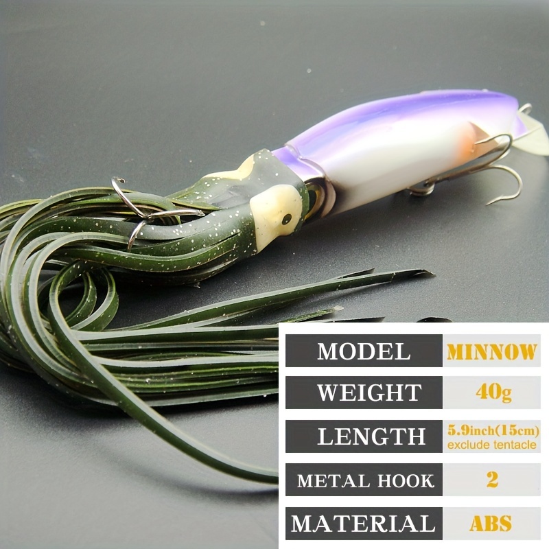 5.5 Multi section Minnow Lure Bait 2 Stainless Steel Hooks - Temu