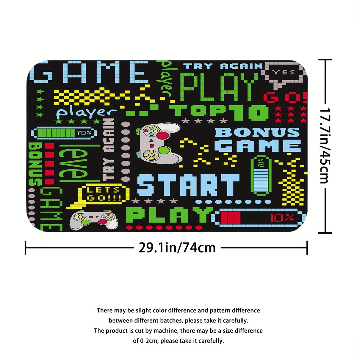 Cartoon Game Controller Pattern Bathroom Sets Rugs Shower Curtain