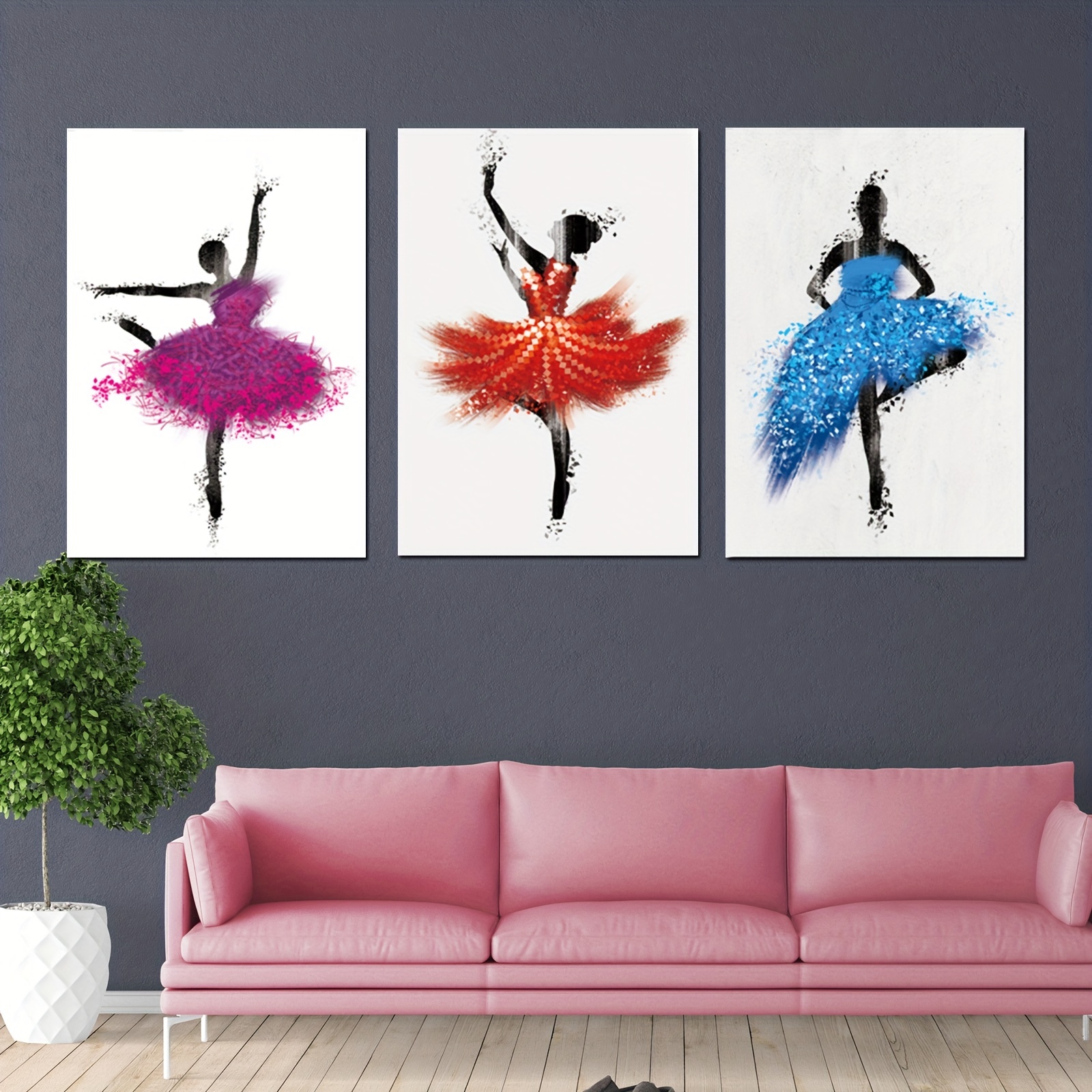 Simple Wall Art Ideas for Living Room, Ballet Dancer Painting, Large A –  artworkcanvas