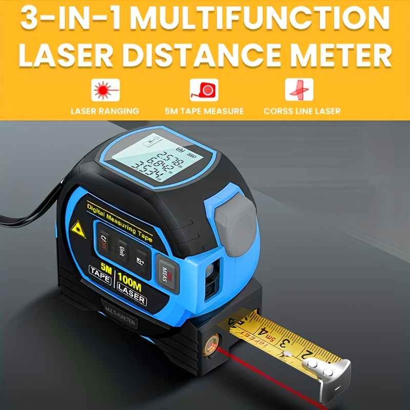 1 pièce ruban à mesurer laser ruban à mesurer numérique 3 en - Temu France