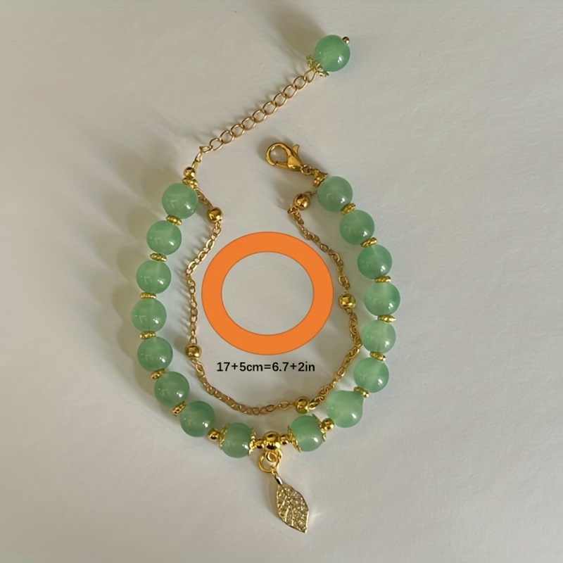 UNICEF Market  Sterling Silver and Pale Green Jade Link Bracelet - Maya  Treasure in Light Green