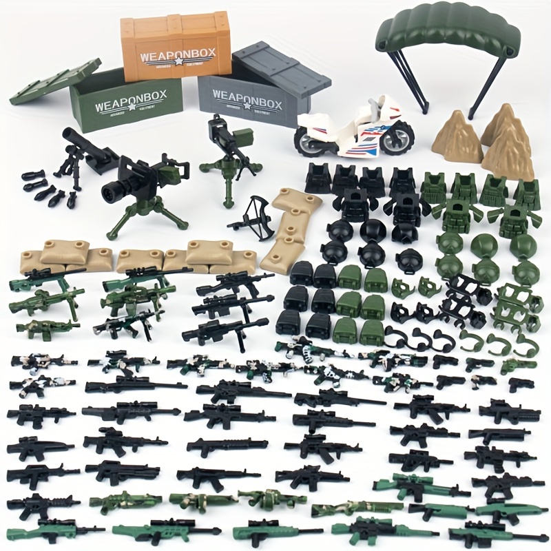 Figuras de acción de combate de las fuerzas especiales SWAT con armas  militares y accesorios (12 unidades, 4 pulgadas)