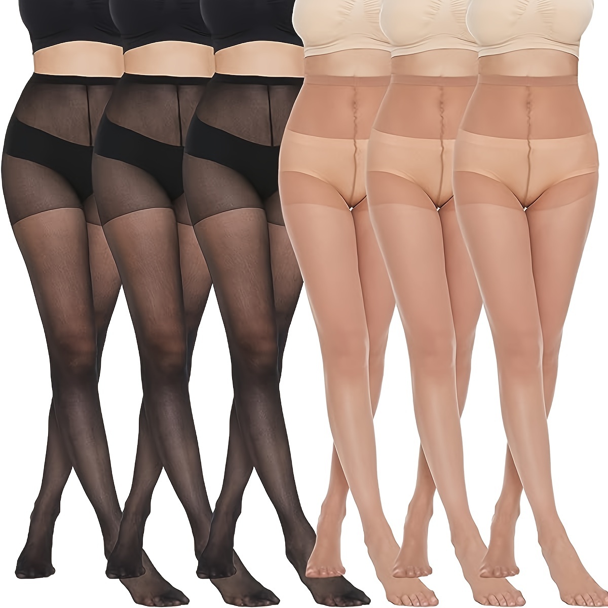 Ultra thin Seamless Pantyhose High Waist Semi sheer Footed - Temu United  Kingdom