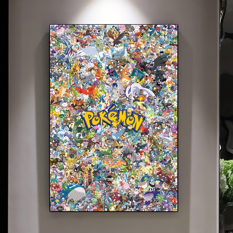 Affiche Pokémon Anime pour enfants, cadeaux pour enfants, décor de chambre  d'enfant, bandes dessinées, gérer la confrontation, art mural, maison