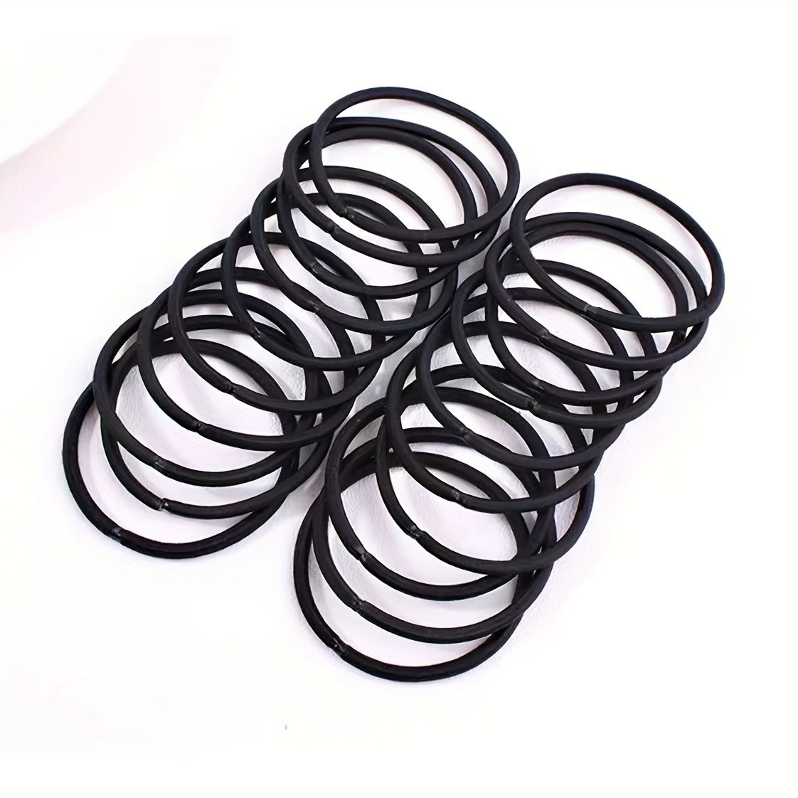 50pcs Solid Minimalist Scrunchie Elastic Hair Tie Non Slip Ponytail Holder