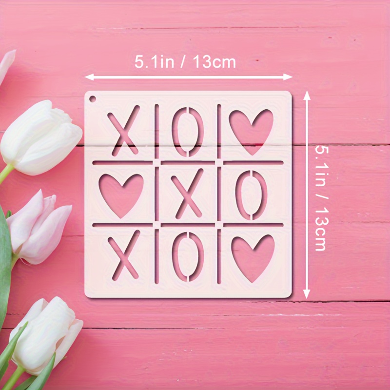  25 Pieces Valentine's Day Stencils Reusable Valentine Painting  Templates Plastic Heart Couple Album Drawing Stencils for Valentine's Day  DIY Craft Painting Scrapbooking Card Wedding Decoration