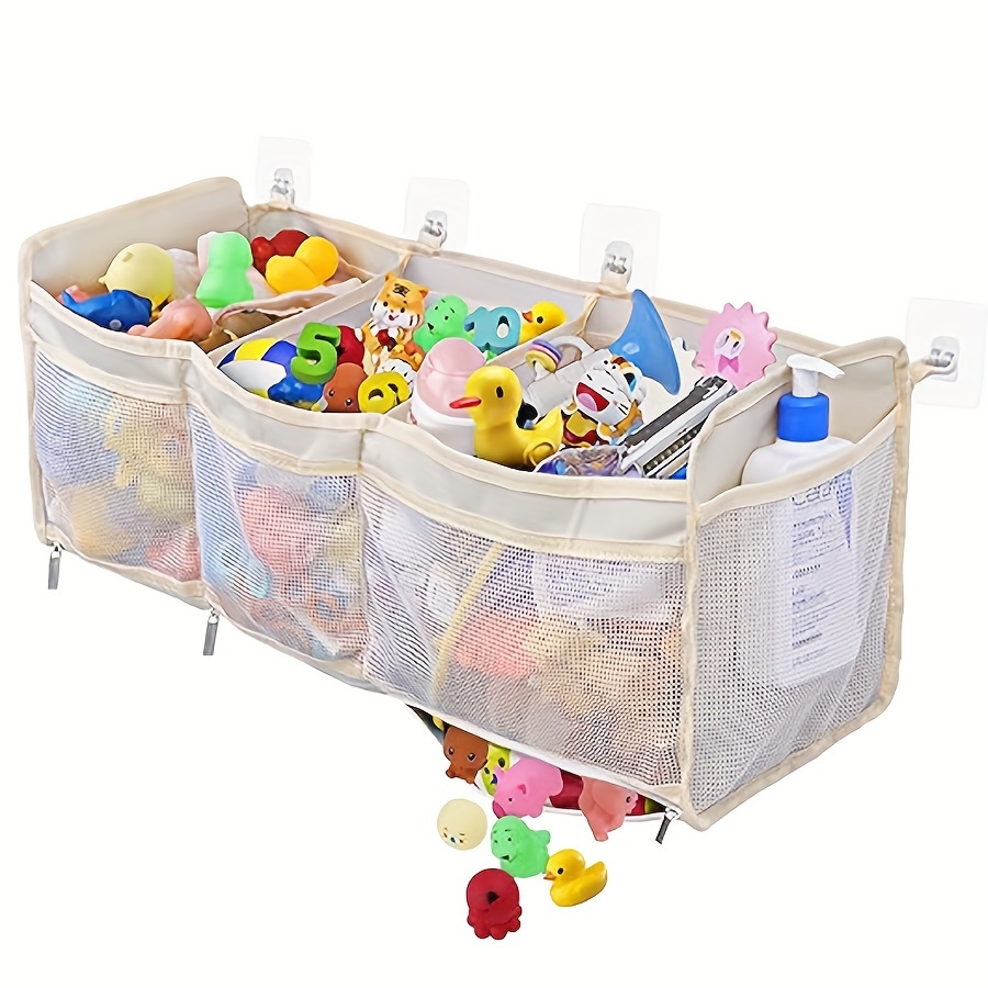 Meitianfacai Bath Toy Net - Kids Bath Tub Toy Holder Basket, Mesh Bag for  Bath Toys, Baby Bathtub Toy Storage Organizer, Toddler Shower Caddy Hanging  Bin with 2 Suction Hooks 