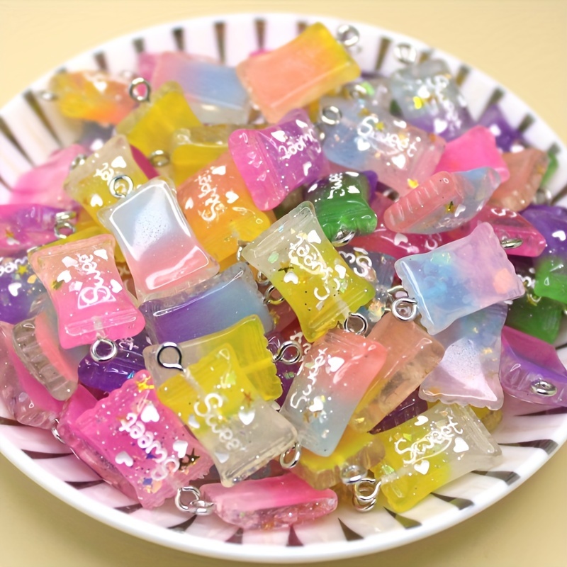 1set 7pcs Ladies' Cute Colorful Alloy Emoji & Letter Keychain, Bag