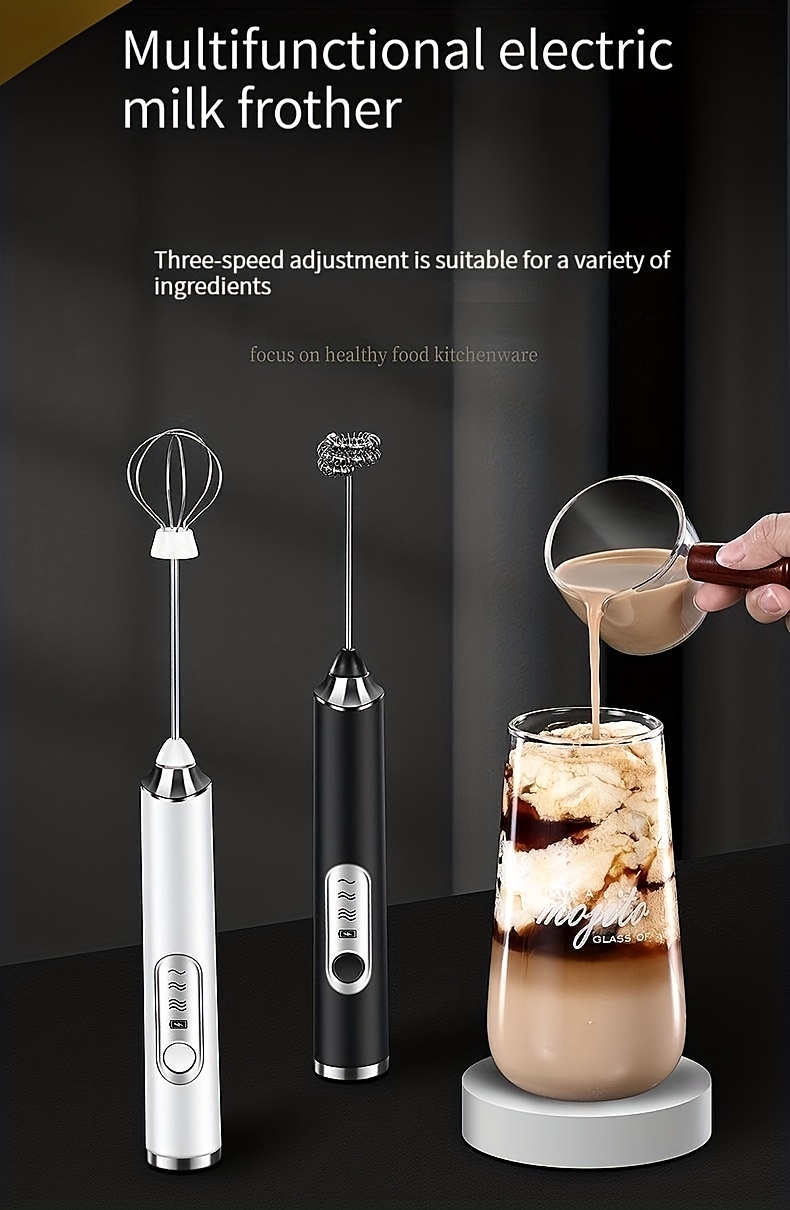 Milk Frother, Coffee Frother, Electric Whisk, Electric Mini Kitchen Stirrer  Milk Frother Handheld Coffee Egg Milk Shake Mixer Stainless Steel Battery  Operated Coffee Stirrers, Whisk Drink Mixer: Home & Kitchen 