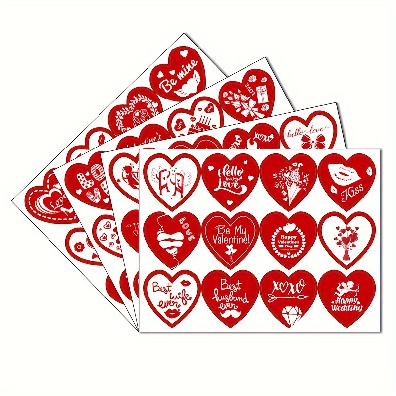  Partywind 2000 PCS Valentines Day Heart Stickers, Self