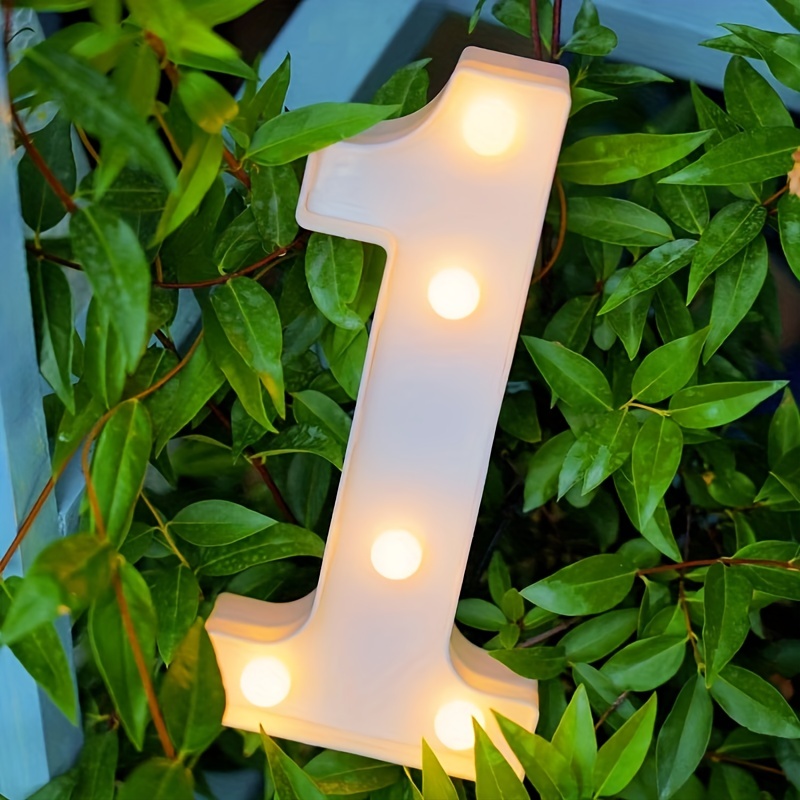  Números de luces LED número 0-9 Lámparas decorativas para  eventos, bodas, fiestas, cumpleaños, hogar, decoración con luz LED : Hogar  y Cocina