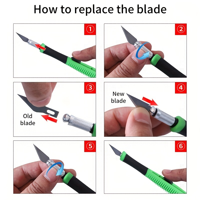 5 HOBBY KNIFE WITH 5 BLADES