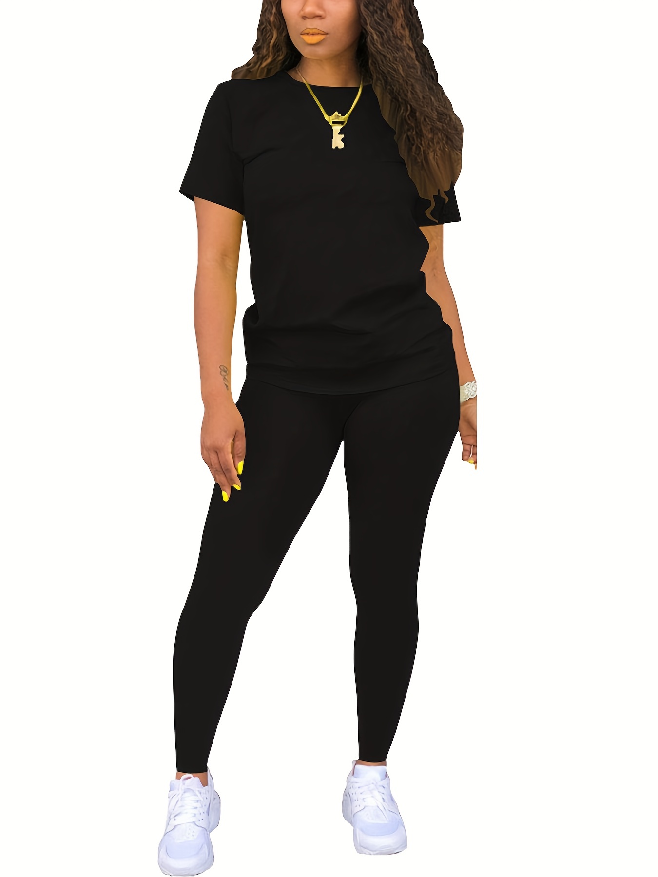  Ecirod 2 Piece Shorts Set for Women Casual Outfits Irregular  High Slit One Shoulder Shirt Short Leggings Black : Sports & Outdoors