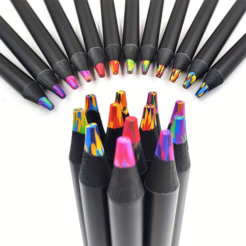 Crayons souples et flexibles, 10 pièces, couleur arc-en-ciel, crayon  magique pour dessin et écriture, avec gomme, papeterie fournitures  scolaires et