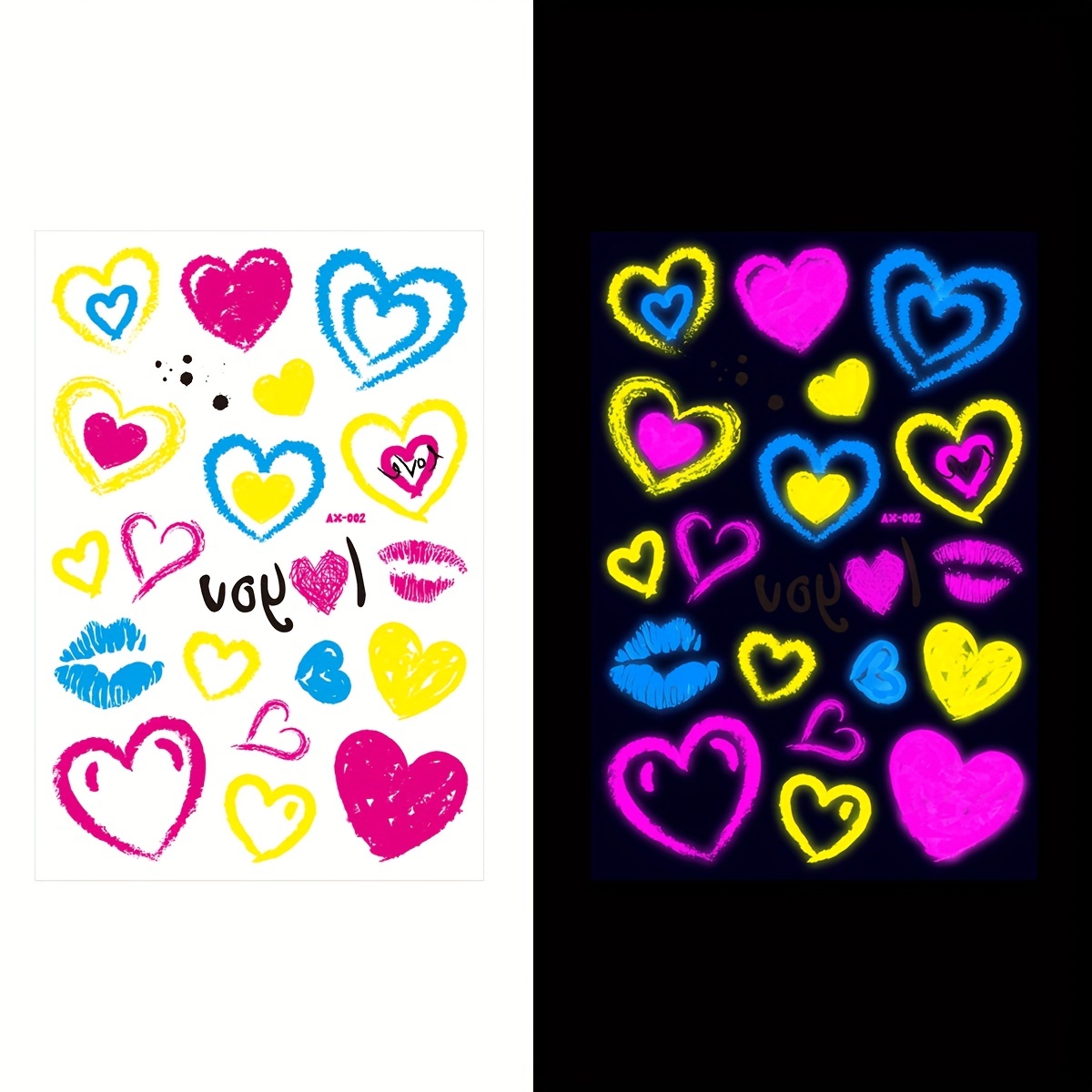 Valentines Stickers Heart Stickers for Kids Adults 10 Sheets Emoji