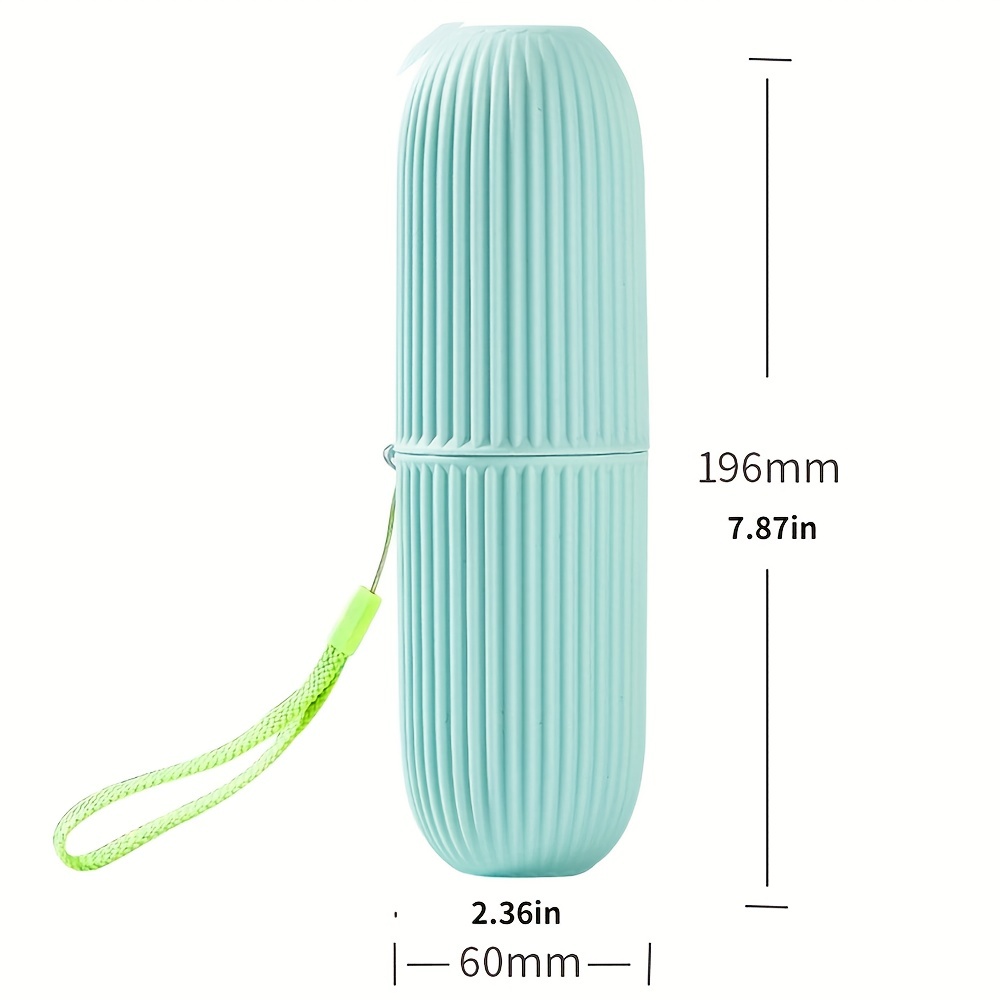 Plastic Outdoor Travel Toothbrush Toothpaste Holder Case Container - Green