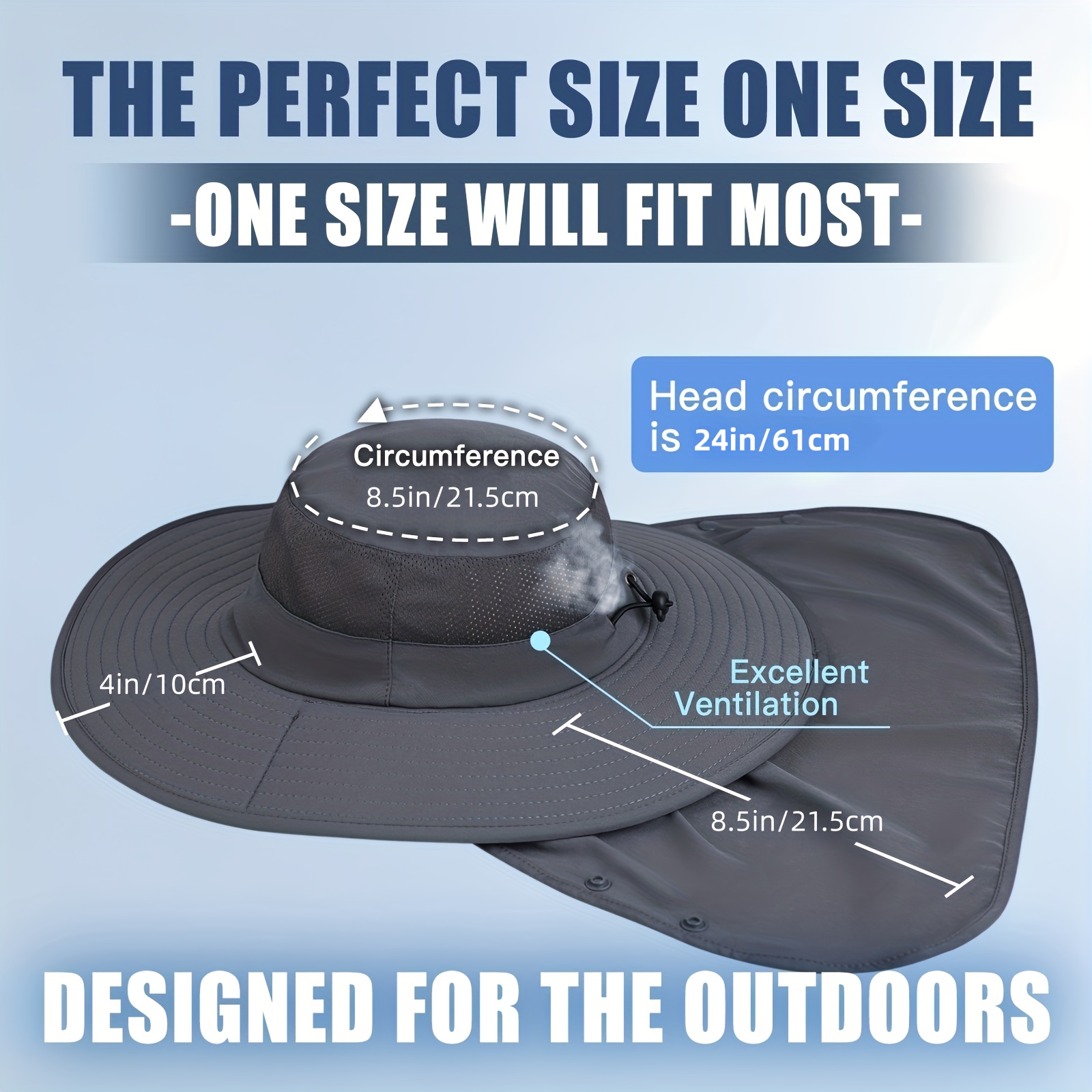 outdoor Sombrero De Sol Para Hombre Con Protección Upf 50+