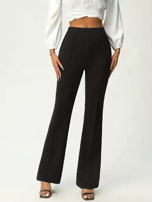 Y2k Loose Straight Flare Pants High Waist Wide Leg Workout - Temu Canada