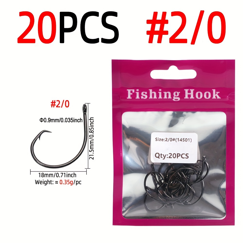 200 PCS Fishing Hooks, High Carbon Steel Fish Hook, Strong Sharp Fish  Hooks, Circle Fish Hooks with Box, Freshwater/Seawater Fishing Hook Set  Size #2