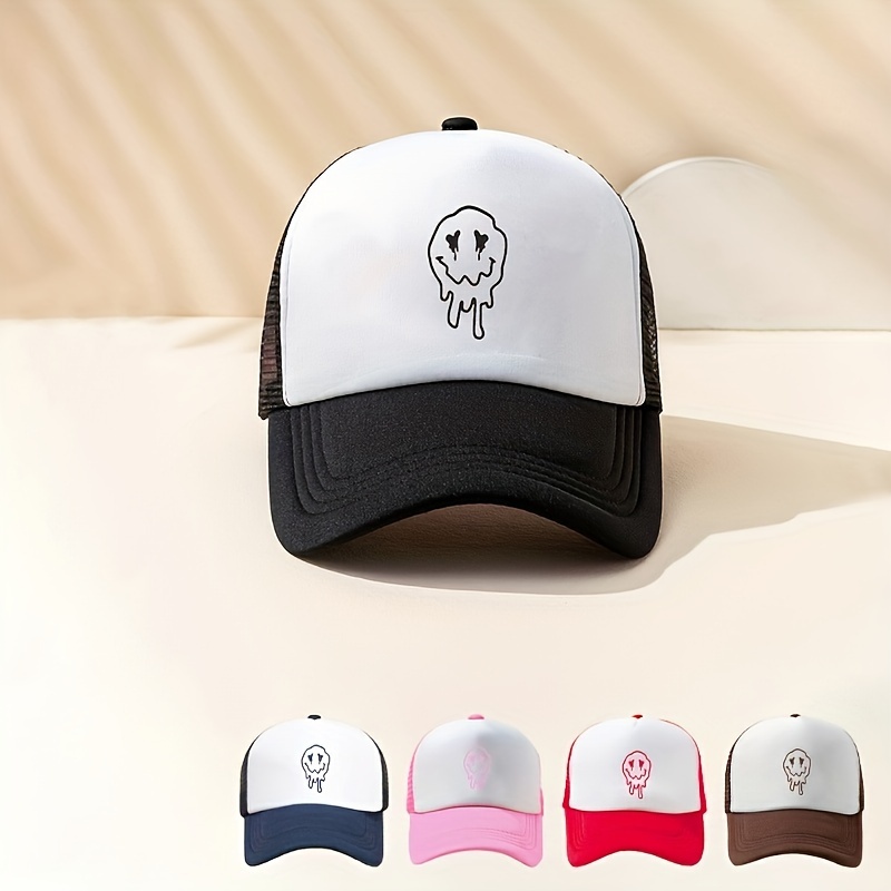 White Casual Hot Baseball Baseball Hat, Dad Hats, Men's Kpop Adjustable Baseball Fashion Snapback Hats Sun Hat Ring,Temu