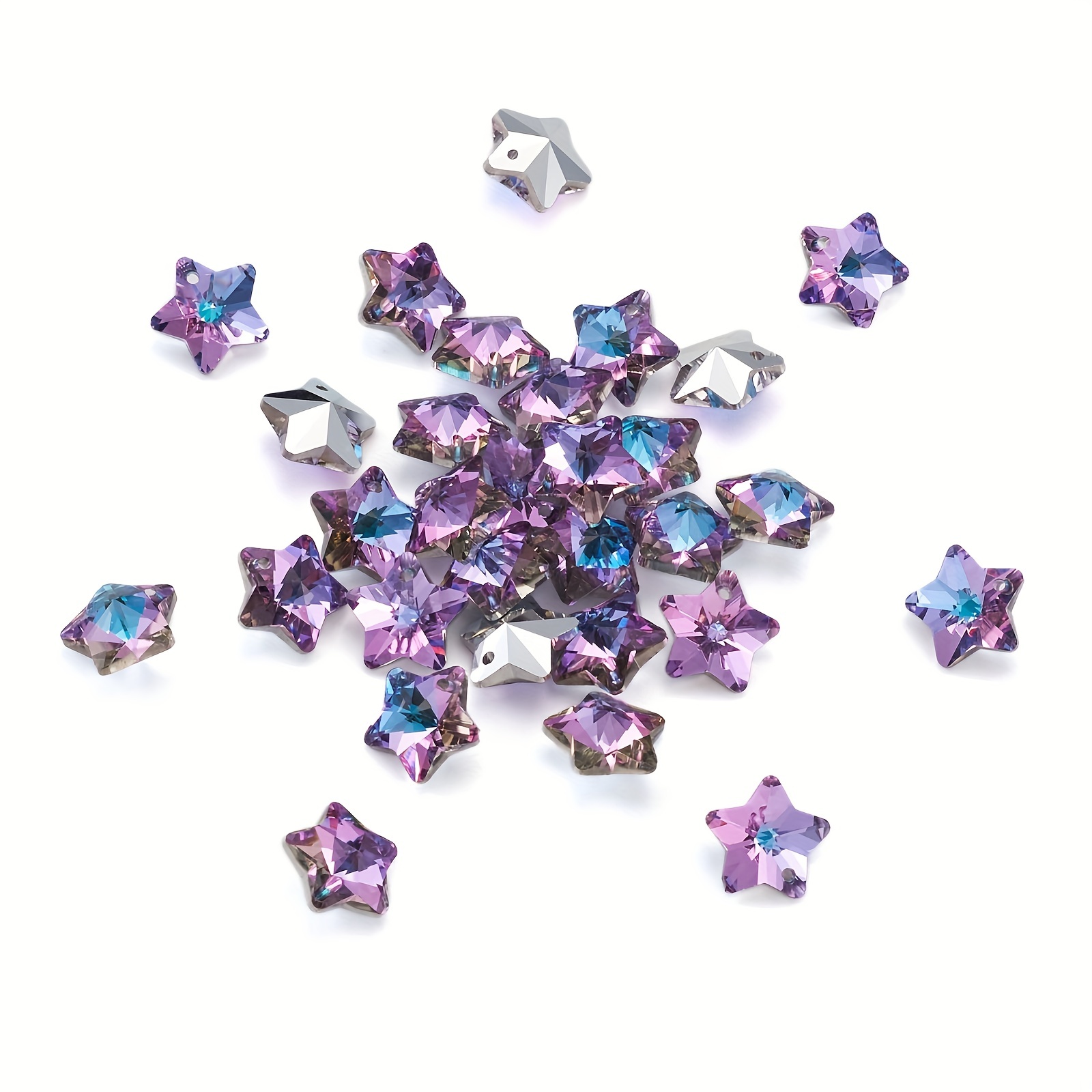 Star Shape K9 Glass Rhinestone Charms Pendants Imitation - Temu