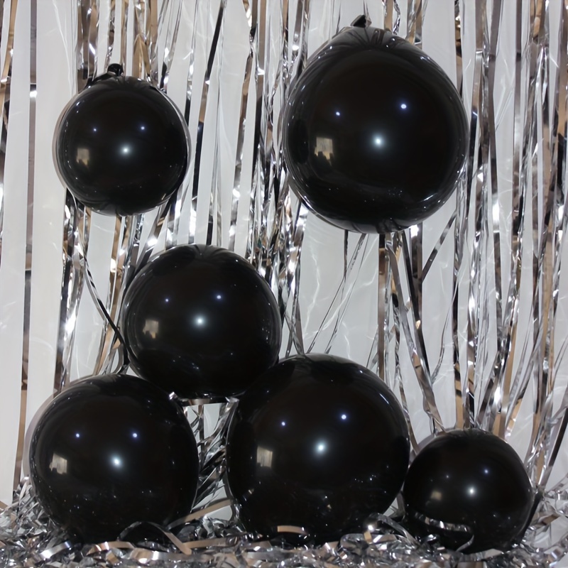  100pcs Black Balloons, 12 inch Latex Balloons, Helium Black  Party Balloons for Birthday Baby Shower Wedding Graduation Holiday Ballons  Party Decor(With 2 Black Ribbons) : Toys & Games