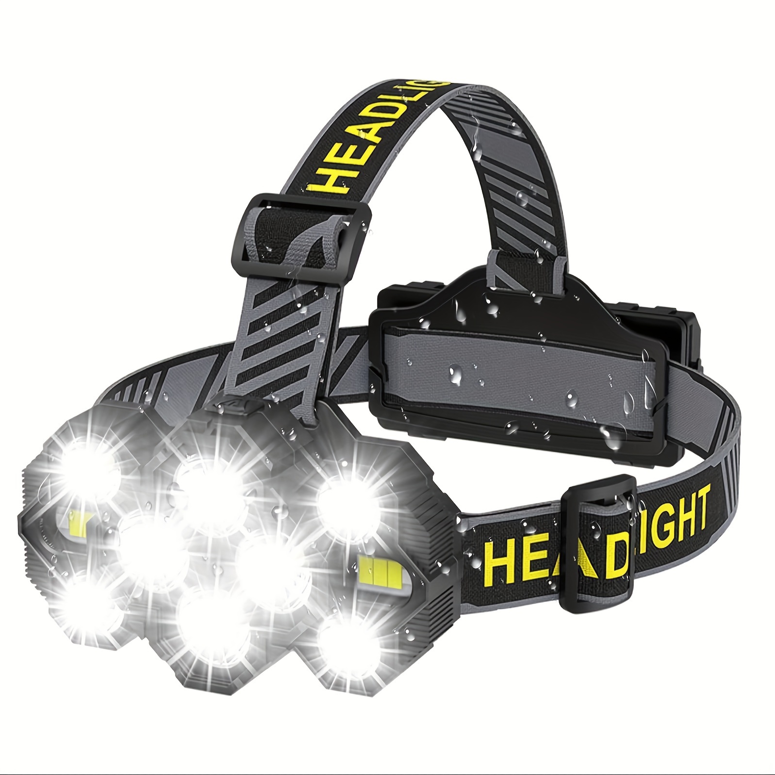 Lampe Frontale à LED, Lampe Frontale COB Rechargeable par USB, Lampe  Frontale réglable de 1500 lumens, légère et étanche pour Le Cyclisme, Le  Camping, la randonnée, la pêche, Les urgences : 