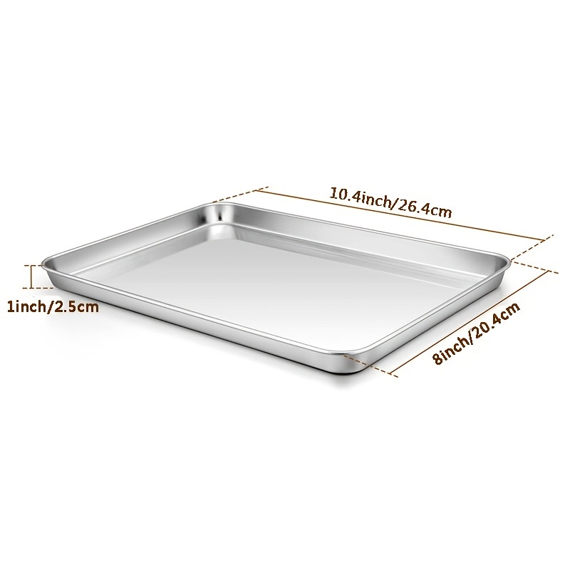 TeamFar Baking Sheet Set of 4, Stainless Steel Baking Pan Tray Cookie  Sheet, Non Toxic & Healthy, Rust Free & Easy Clean - Dishwasher Safe