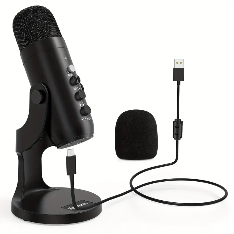 Usb Microphone condenser Computer Pc Mic plug play Gaming - Temu Italy