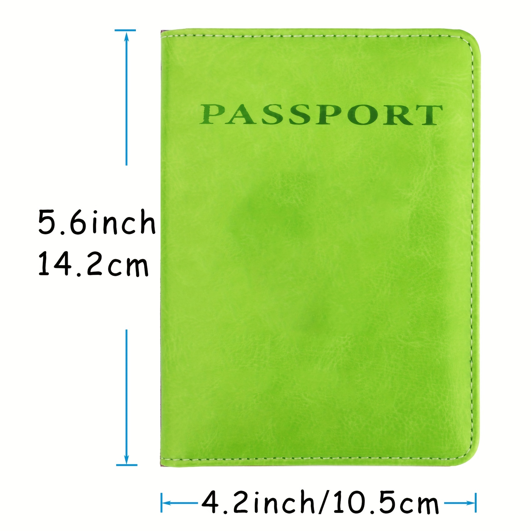 Rfid Blocking Pu Leather 3d Metal Badge Passport Holder - Temu