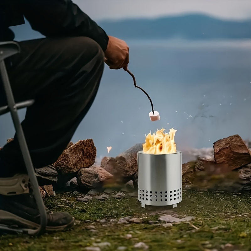 Estufa de calefacción de gas pequeña al aire libre, gas butano/gas licuado  de petróleo de doble propósito, estufa de barbacoa portátil para camping