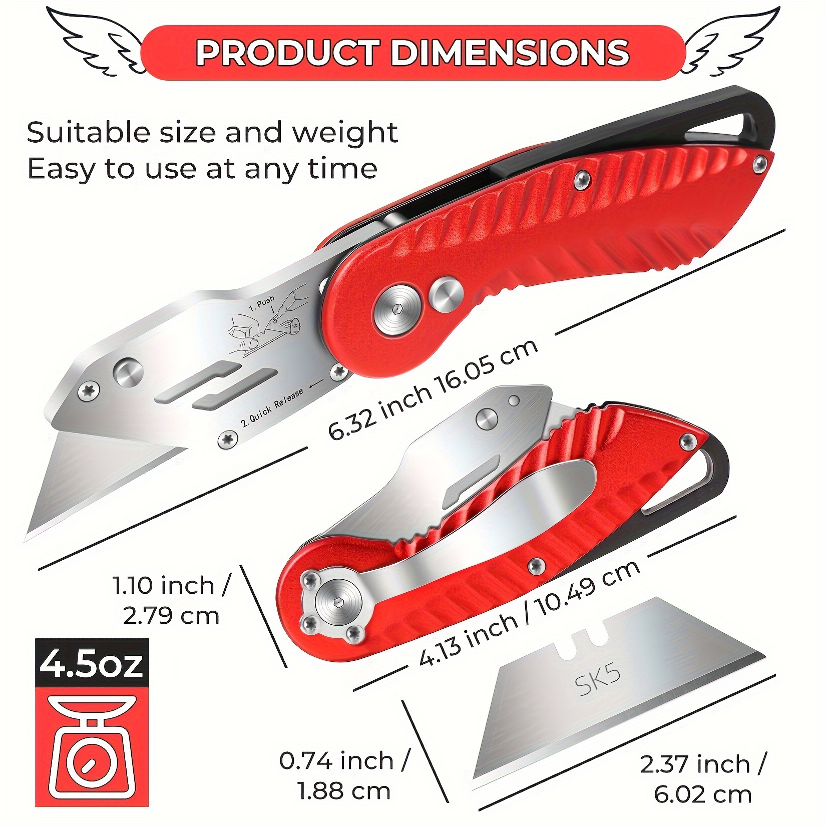 Box Cutter Utility Knife Lightweight Razor Knife Box Cutters - Temu