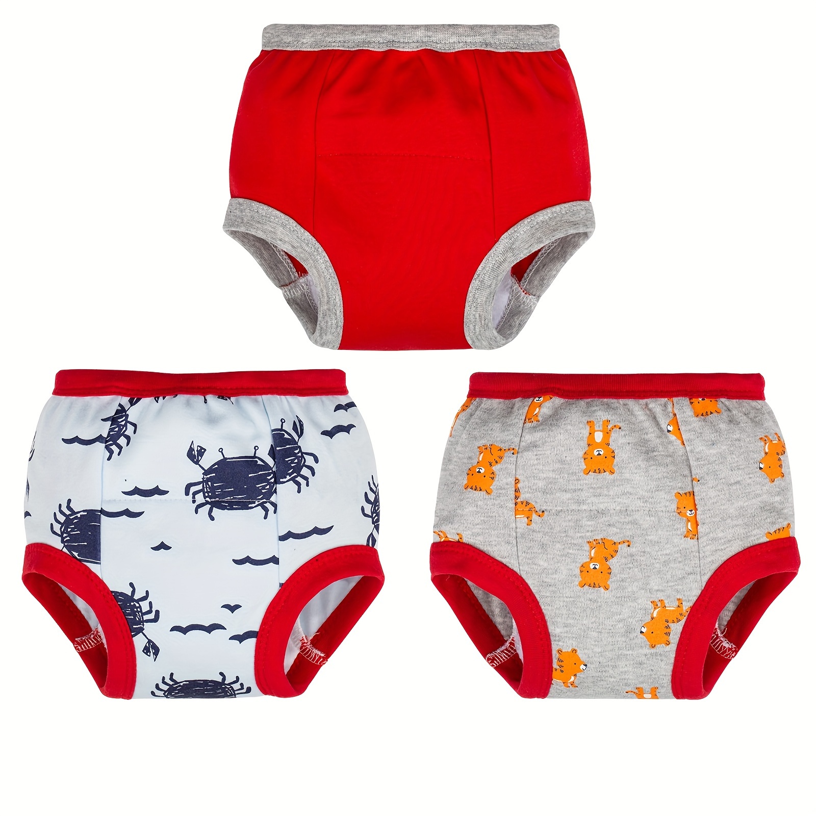 3Pcs Potty Training Underwear Baby Girls Boys Reusable Toddler Kids Toilet  Training Pants (B, 4T)