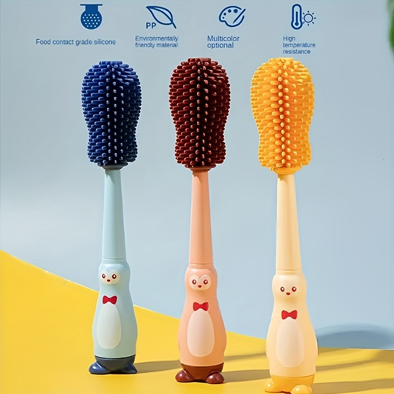 Baby Milk Bottle Nipple Straw Brush Sponge Nylon Cleaning Brush Cleaner  4Pcs