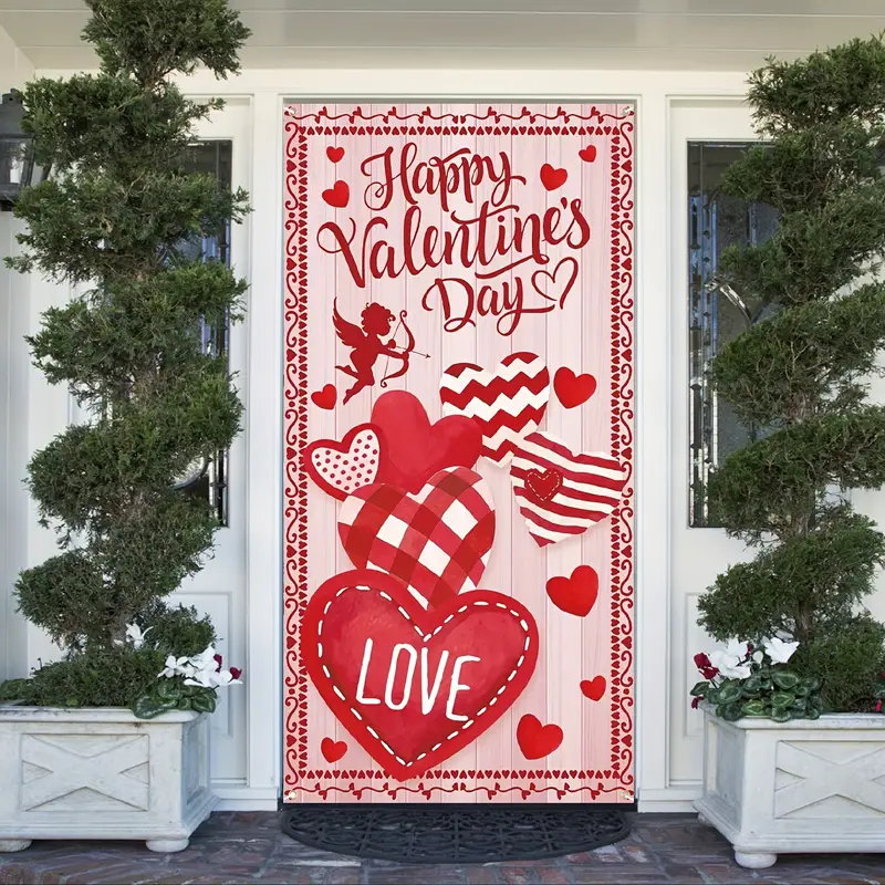 Happy Valentines Day Banner Door Er Valentine Temu
