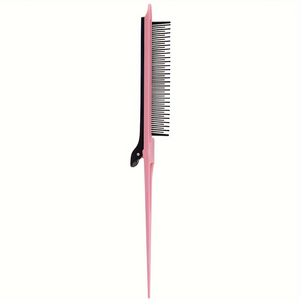 TEMU 1pc Plastic Pointed Tail Teasing Comb Hair Dyeing Comb Fine Tooth Brush Professional Hair Styling Tool For Barber Salon Uses