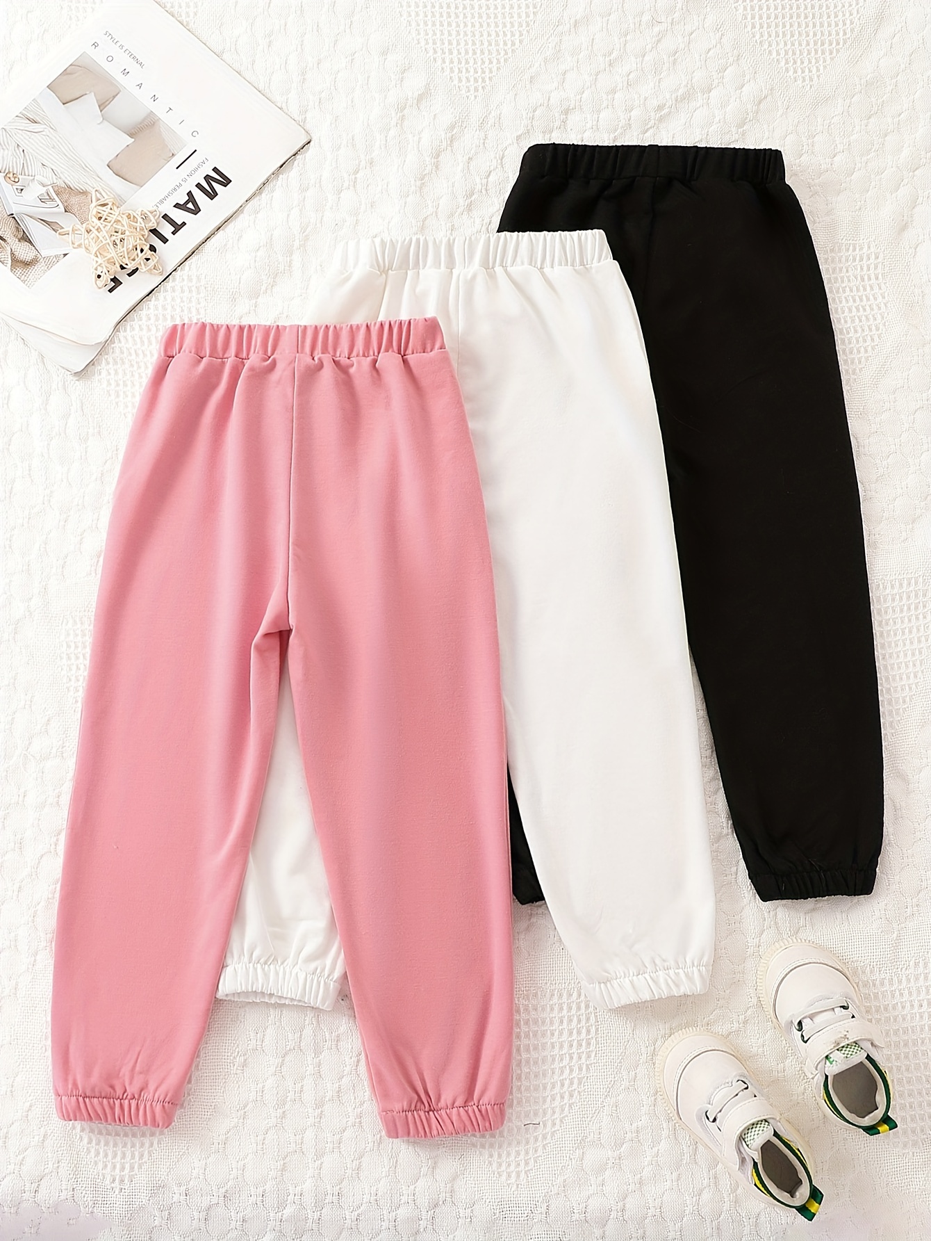Little Girl Smart Relaxed Sweatpants Pull Jogger Trousers 4 - Temu