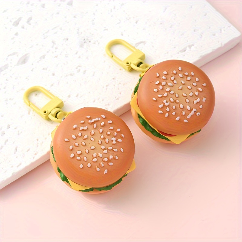 1pc Cartoon Sandwich Shaped Toy Keychain