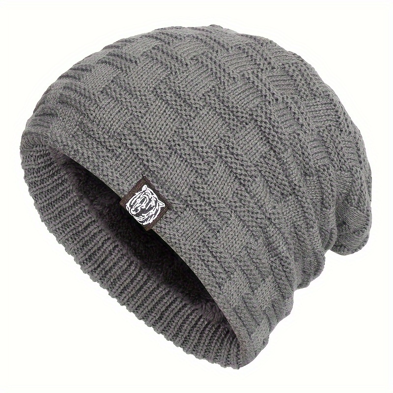 Gorro holgado para hombre, gorro de invierno para hombre, gorros de clima  frío, gorro de punto cálido y grueso para esquí