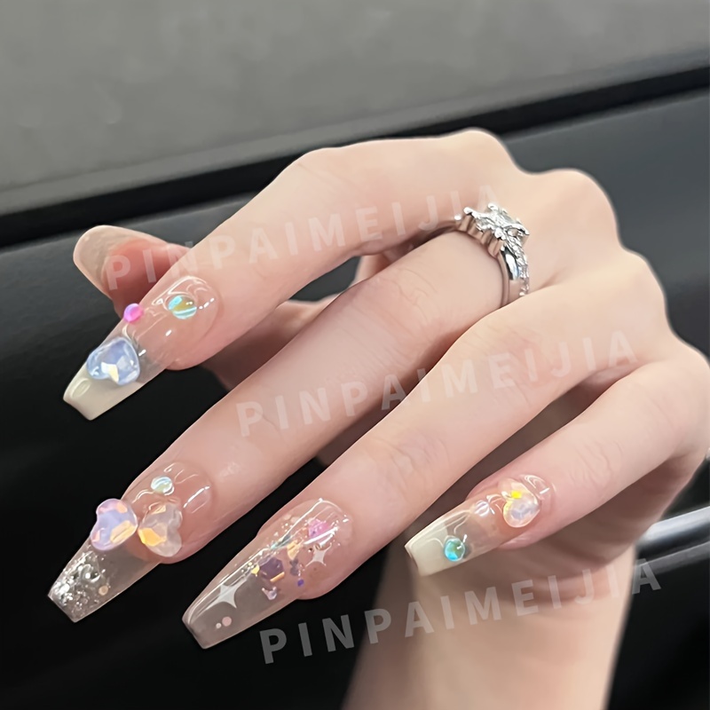 Mermaid Gradient Candy Colors Round Glass Crystal Beads 3D Nail