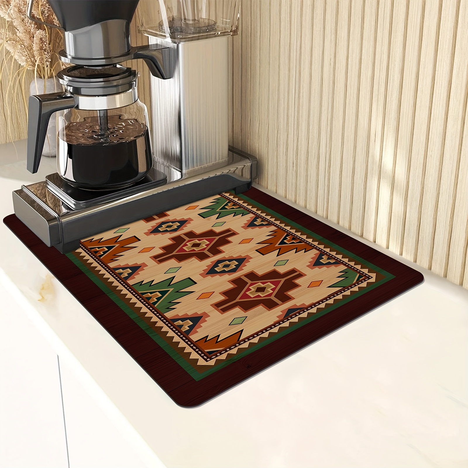 Grey Mandala Print Dish Drying Mat. Kitchen Dish Mat. – Home Stitchery Decor